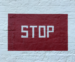 Stop deterrent signage